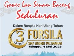 Gowes Lan Senam Bareng Seduluran, Dalam Rangka HUT FORSILA Yang Ke-3 SMAN 1 Palimanan