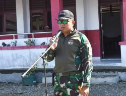 Berikan Semangat, Dansatgas TMMD Ke-124 Kodim 1710/Mimika Pimpin Apel Pagi