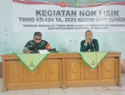 Danramil 1010/Darmaraja Berikan Penyuluhan Wawasan Kebangsaan kepada Masyarakat di Lokasi TMMD