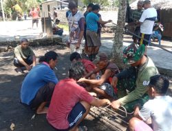 Satgas TMMD Kodim 1501/Ternate dan Masyarakat Bergotong Royong Membangun Bak Penampung Air