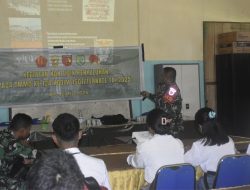 Satgas TMMD Ke-124 Kodim 1501/Ternate Berikan Penyuluhan Wawasan Kebangsaan Kepada Siswa SMK Fomarimoi