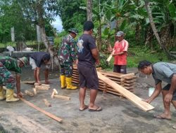 Satgas TMMD Ke-124 Kodim 1501/Ternate Kompak Bangun Tower Sarana Air Bersih