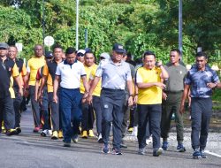 Sinergitas TNI-Polri: Kodim 1710/Mimika Ikuti Olahraga Bersama Dalam Rangka Hari Bhayangkara Ke-79