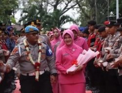 Polres Kepulauan Seribu Gelar Farewell & Welcome Parade, AKBP Ajie Lukman Hidayat Resmi Lepas Tugas.
