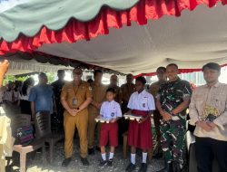 Dandim Mimika Hadiri Launching Program Makan Bergizi Gratis di SD Nawaripi