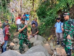Dukung Ketahanan Pangan, Dandim 0610/Sumedang Tinjau Program Pipanisasi di Desa Wanajaya Surian