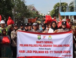 Polwan Peduli Masyarakat, Polwan Polres Priok, Gelar Bakti Sosial dalam Rangka HUT Polwan ke- 77