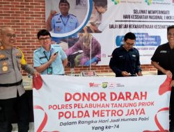 Humas Polres KP3 Tanjung Priok Gelar Donor Darah Peringati Hari Jadi Humas ke – 74 Tahun