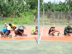 Lapangan Bola Voli TMMD Kodim 1505/Tidore Rampung, Warga Siap Manfaatkan untuk Kegiatan Olahraga