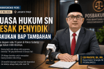 Kasus SN Kuasa Hukum Ungkap Dugaan Keterangan Diarahkan