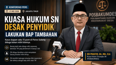Kasus SN Kuasa Hukum Ungkap Dugaan Keterangan Diarahkan