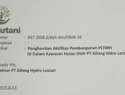 Beredarnya Surat Dari Perhutani Minta Aktivitas Pembangunan PLTMH di Kawasan Kecamatan Cilograng Dihentikan Sementara