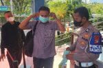 Waspada Abu Vulkanik Anak Krakatau, Samsat Jakarta Selatan Bagikan Masker
