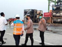 Polres Pelabuhan Tanjung Priok Gandeng Labfor Lakukan Penyelidikan Container Yang Kebakaran